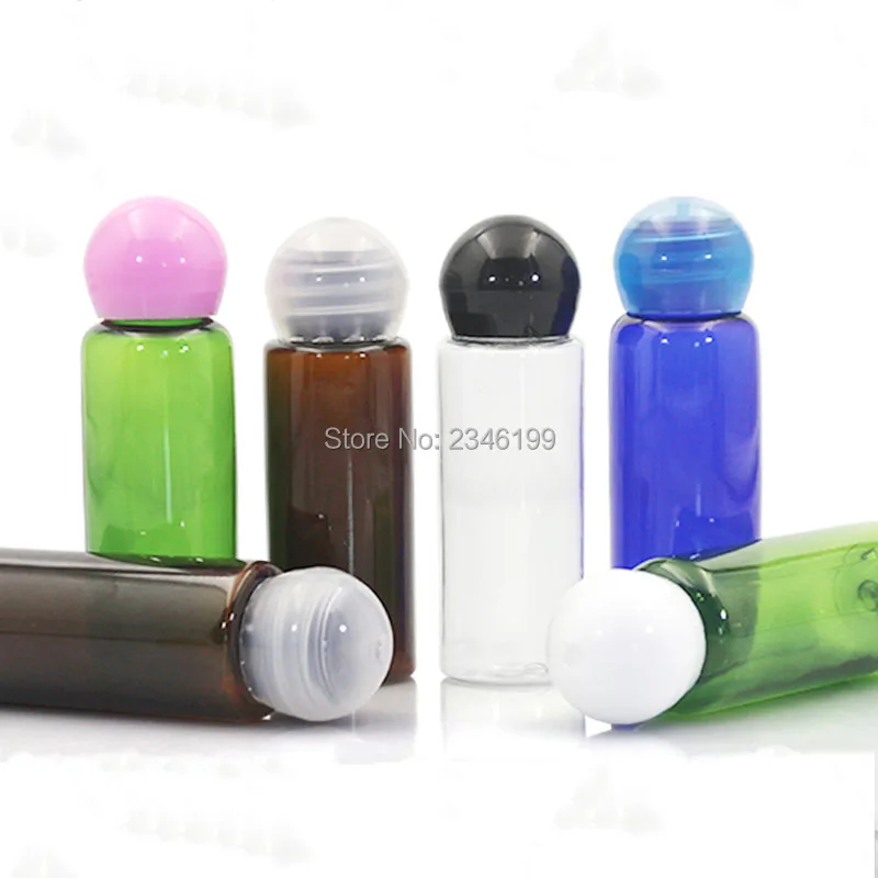 Plastic Bottle 20ml Empty Refillable Bottle Cosmetic Container Plastic Spherical Cover Emulsion Bottle Cosmetic Packaging (7)