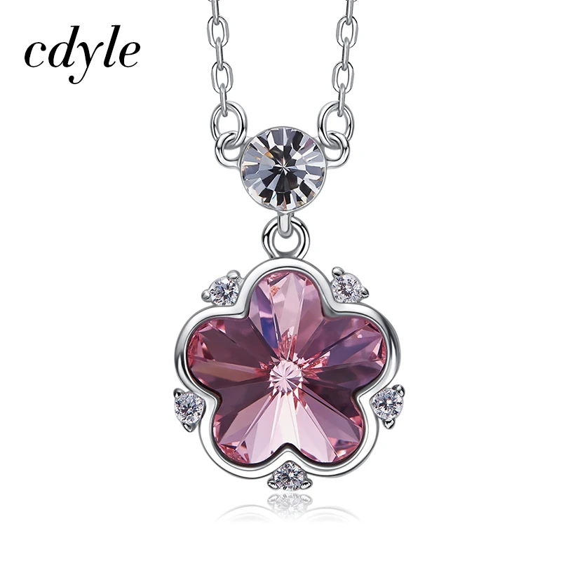 Cdyle 925 Sterling Silver Jewelry Hot Selling Crystals from Swarovski Flower Pendant Necklace For Women Female Wedding Love Gift
Cdyle 925 Sterling Silver Jewelry Hot Selling Crystals from Swarovski Flower Pendant Necklace For Women Female Wedding Love Gift
