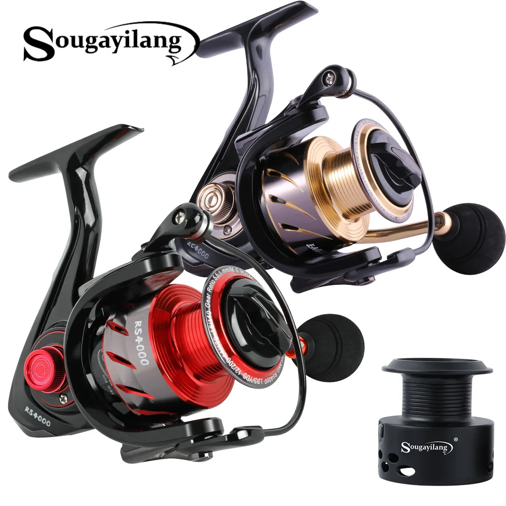 Sougayilang Spinning Fishing Reel 13+1BB Spinning Reels with Free Spare Spool Carbon Collapsible Handle Reel De Pesca
Sougayilang Spinning Fishing Reel 13+1BB Spinning Reels with Free Spare Spool Carbon Collapsible Handle Reel De Pesca