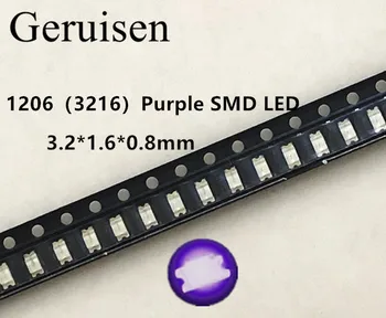 2000PCS 1206 purple/uv smd super bright lamp lights-emitting diodes 390-410NM 3..2*1.6*0.8MM SMD 1206 LED DIODES 
2000PCS 1206 purple/uv smd super bright lamp lights-emitting diodes 390-410NM 3..2*1.6*0.8MM SMD 1206 LED DIODES