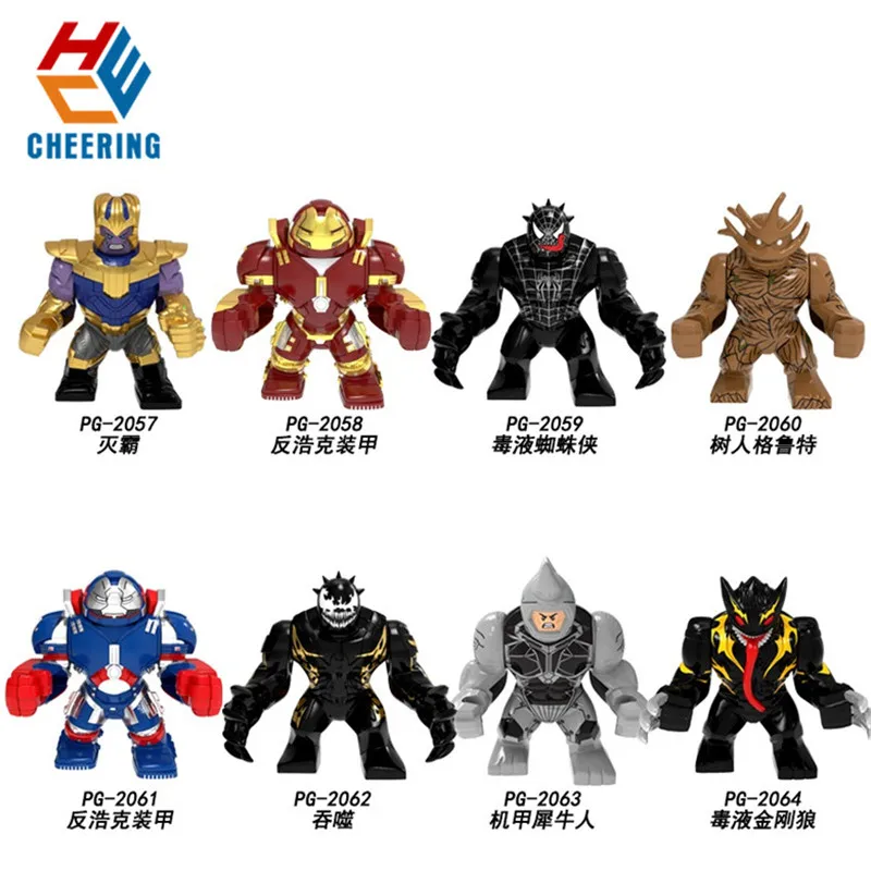 Single Sale Super HeroesThanos Hulkbuster Venom Groot Alesksei Building Blocks Big Size Figures Best Gift For Children PG8241
Single Sale Super HeroesThanos Hulkbuster Venom Groot Alesksei Building Blocks Big Size Figures Best Gift For Children PG8241