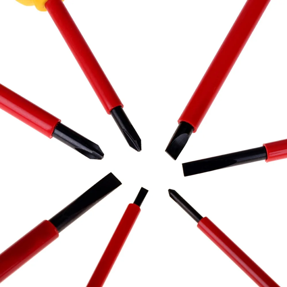 1000V cross/slot electric high voltage resistant screwdriver bit set 7 pieces / set of insulated electrician screwdriver
1000V cross/slot electric high voltage resistant screwdriver bit set 7 pieces / set of insulated electrician screwdriver