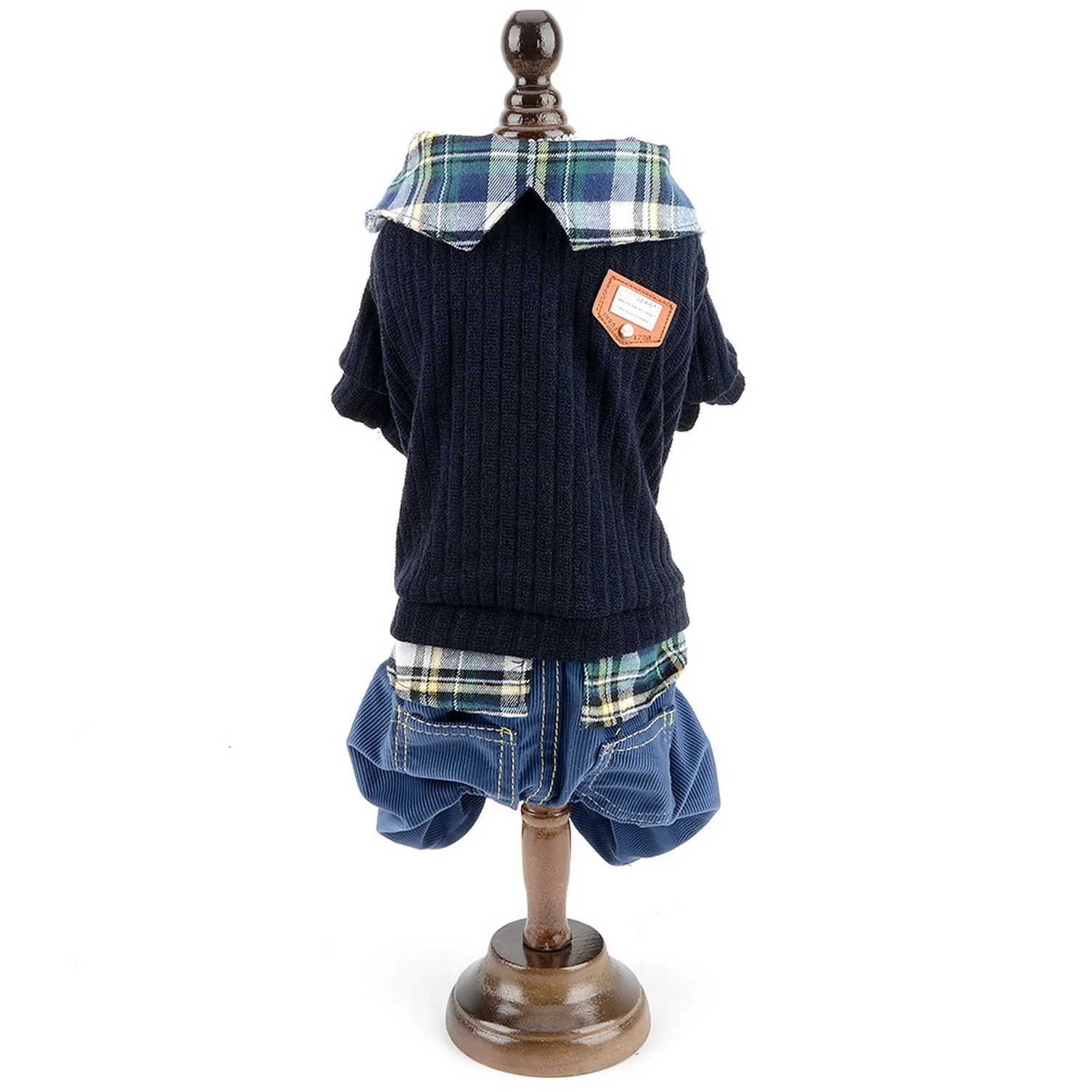Small Dog Sweater with Plaid Shirt Collar Warm Dog Outfits Student Style Pet Jumper with Pants Puppy Knitwear for Autumn Winter
Small Dog Sweater with Plaid Shirt Collar Warm Dog Outfits Student Style Pet Jumper with Pants Puppy Knitwear for Autumn Winter
