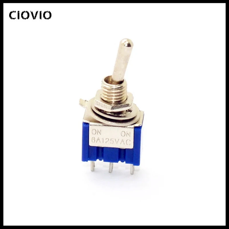 5 Pcs AC ON-ON SPDT 2 Position Latching Toggle Switch 6A 125V