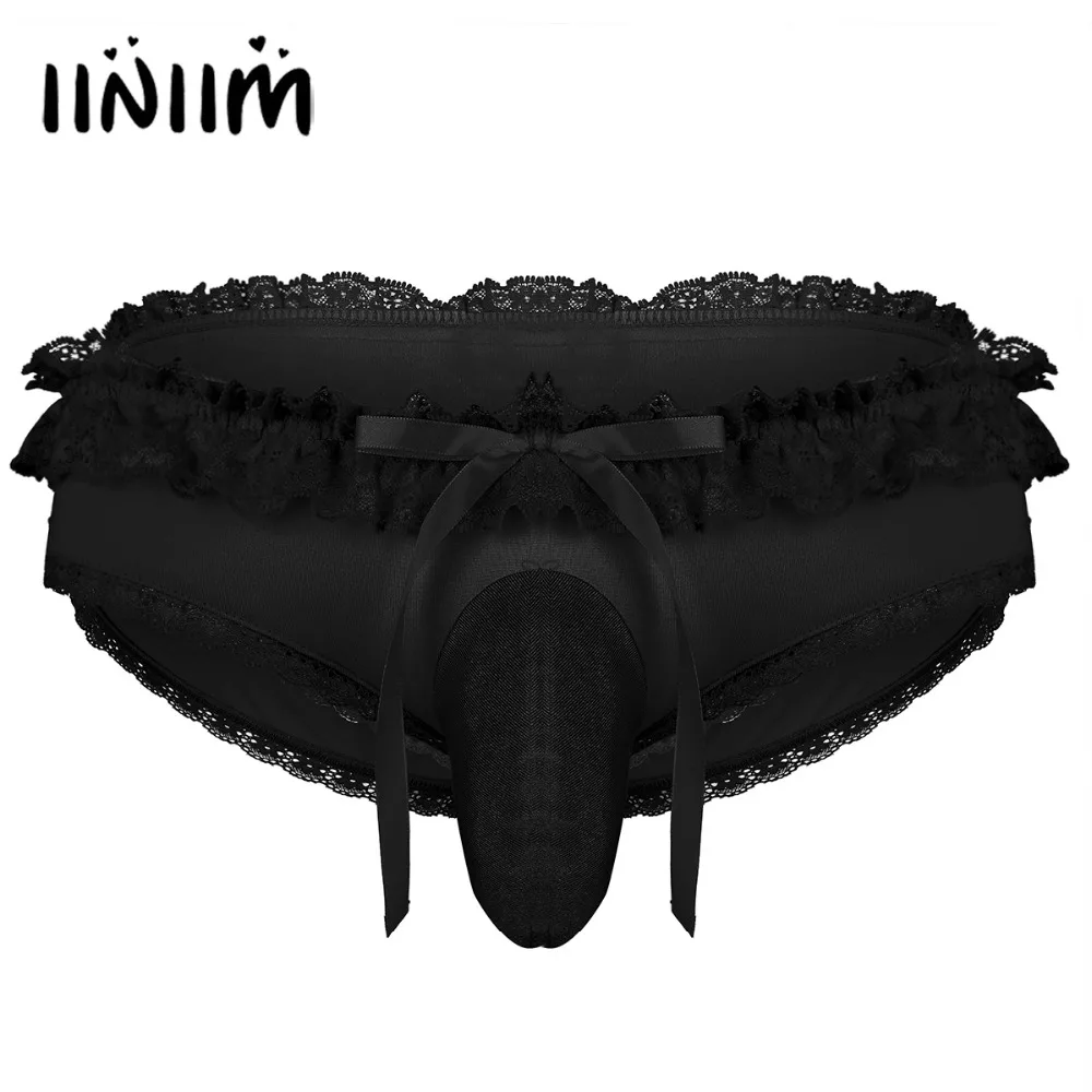 iiniim Mens Lingerie Frilly Lace Low Rise Sissy Pouch Cross-dress Bikini Briefs Underwear Sexy Gay Panties for Valentine's Gifts
iiniim Mens Lingerie Frilly Lace Low Rise Sissy Pouch Cross-dress Bikini Briefs Underwear Sexy Gay Panties for Valentine's Gifts