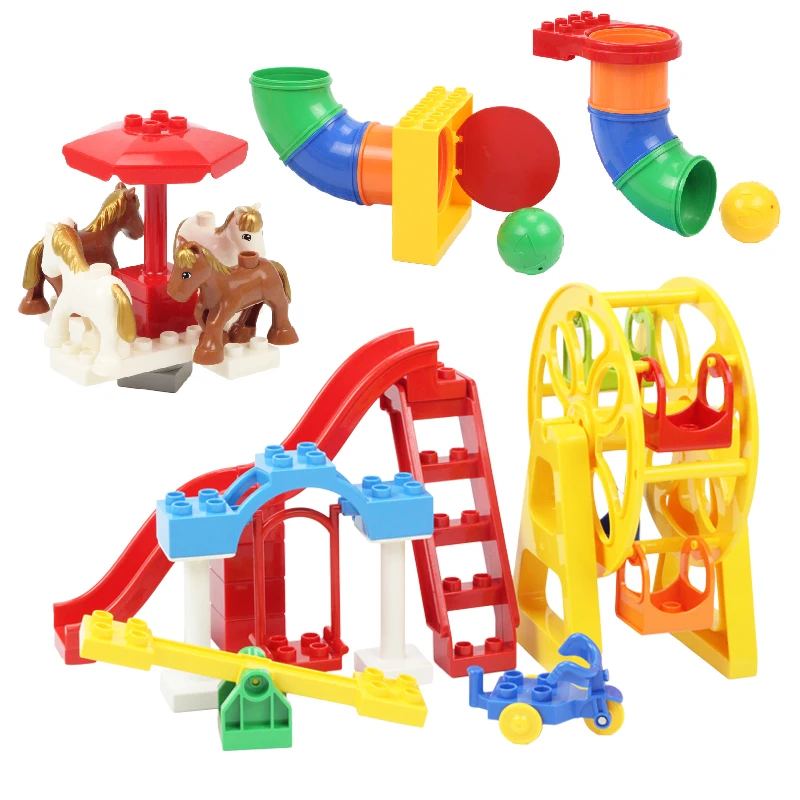 single sale diy large particles Building Blocks amusement park no minifigures Compatible With Legoe Duploo toys for children
single sale diy large particles Building Blocks amusement park no minifigures Compatible With Legoe Duploo toys for children