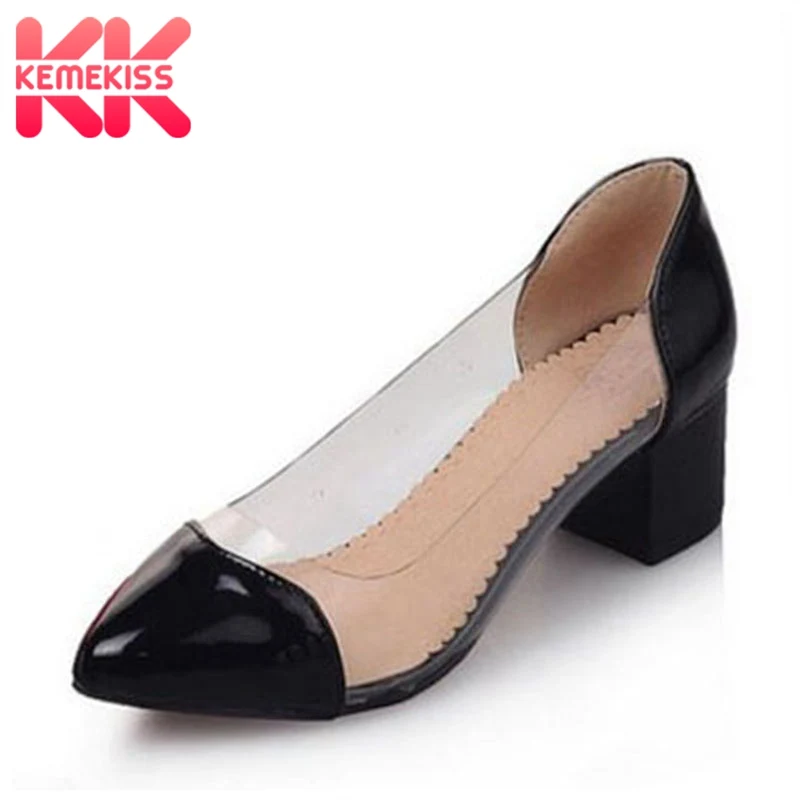 KemeKiss Plus Size 30-47 Sexy Women High Heel Shoes Patchwork Pvc Transparent Thick Heel Pumps Fashion Party Club Footwear
KemeKiss Plus Size 30-47 Sexy Women High Heel Shoes Patchwork Pvc Transparent Thick Heel Pumps Fashion Party Club Footwear