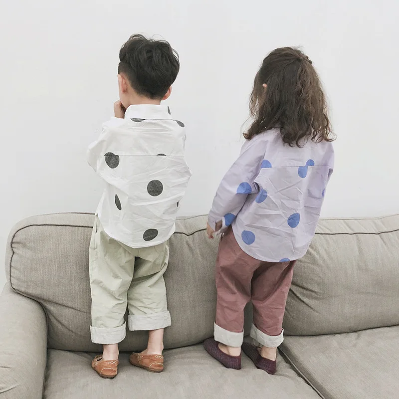 New Korean Children's Point Shirt Spring 2019 Toddler Kids Long Sleeved Blouses Infant Baby All Match Shirt Girls Cotton Clothes
New Korean Children's Point Shirt Spring 2019 Toddler Kids Long Sleeved Blouses Infant Baby All Match Shirt Girls Cotton Clothes