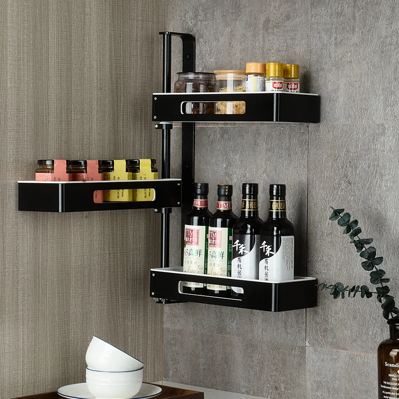 No-punching Kitchen Shelf Corner Shelf Condiment Shelf Space Aluminium Wall Hanging Provincial Space
No-punching Kitchen Shelf Corner Shelf Condiment Shelf Space Aluminium Wall Hanging Provincial Space