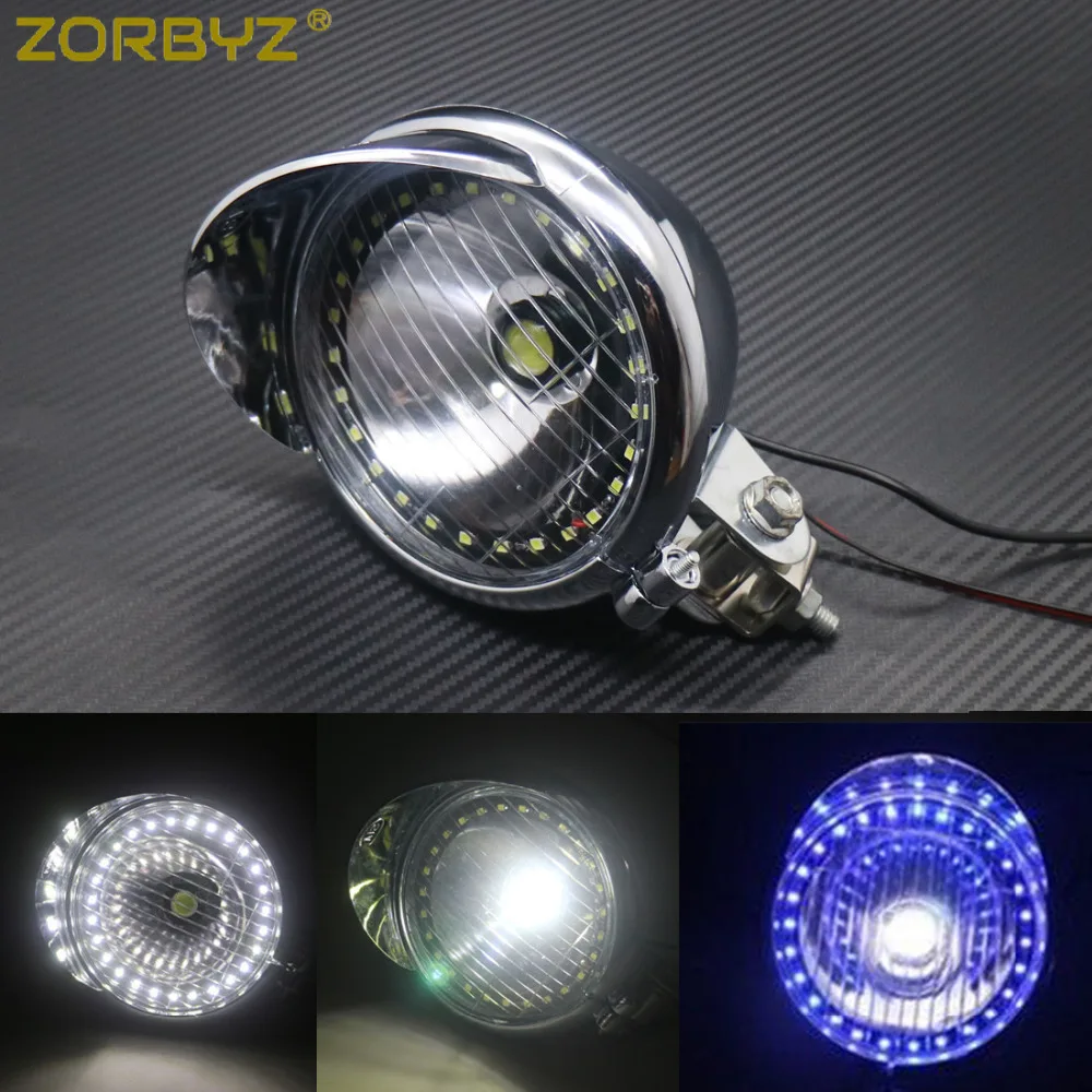 ZORBYZ Motorcycle Chrome LED Angel Eye Driving Spot Light Fog Light With Mount Bracket For Harley Bobbers Choppers Custom
ZORBYZ Motorcycle Chrome LED Angel Eye Driving Spot Light Fog Light With Mount Bracket For Harley Bobbers Choppers Custom
