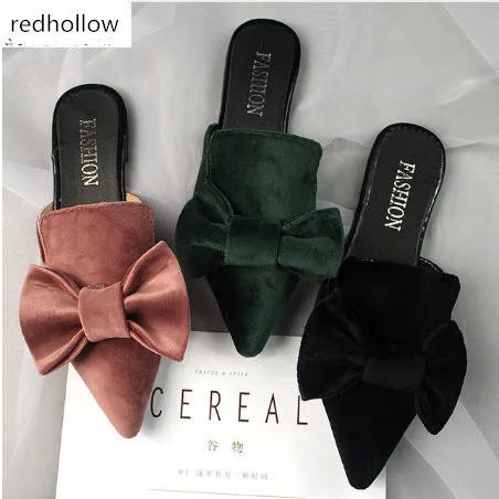 big velvet bow sandals women pointed toe slippers bowtie mules ladies summer shoes sandalias
big velvet bow sandals women pointed toe slippers bowtie mules ladies summer shoes sandalias