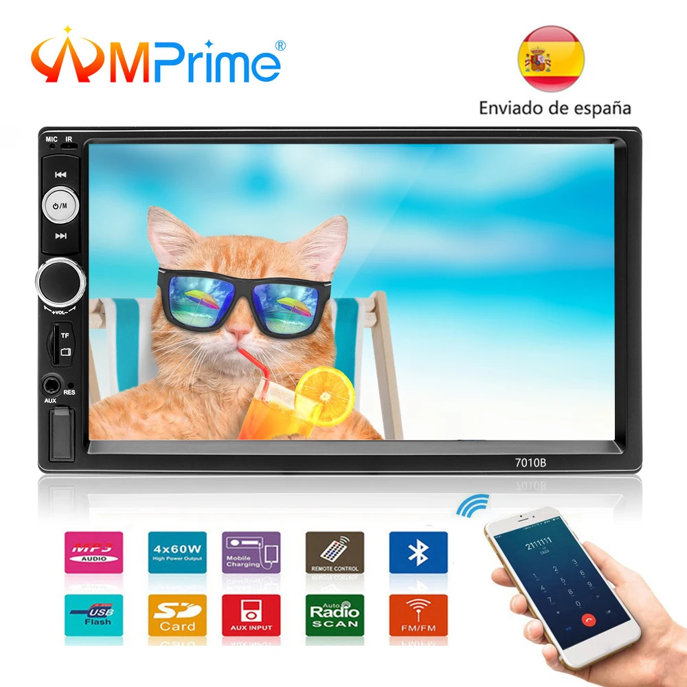 AMPrime 2 Din Car Radio 7 inch Touch Screen Multimedia Player Bluetooth Auto Stereo Mirror link/USB/AUX/FM Autoradio MP5 Player
AMPrime 2 Din Car Radio 7 inch Touch Screen Multimedia Player Bluetooth Auto Stereo Mirror link/USB/AUX/FM Autoradio MP5 Player