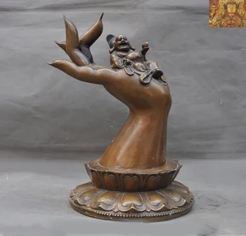 wedding decoration Old Chinese Bronze temple Buddha hand yuanbao Happy laugh Maitreya Buddha statue
wedding decoration Old Chinese Bronze temple Buddha hand yuanbao Happy laugh Maitreya Buddha statue