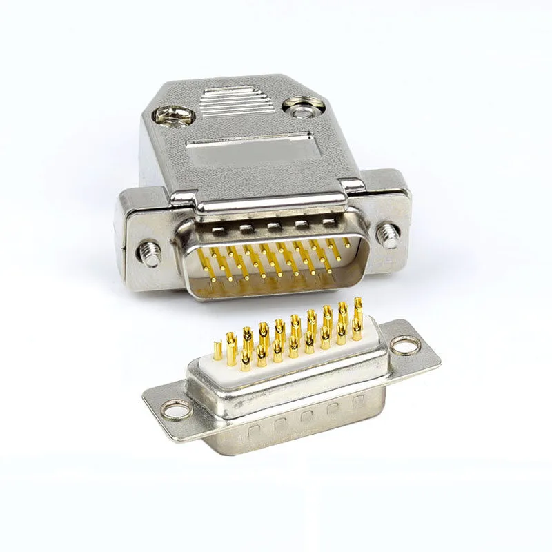 DB26 Male And Female Connector Galvanized Silver ABS Plastic Shell 26 Pin Serial Plug Connector
DB26 Male And Female Connector Galvanized Silver ABS Plastic Shell 26 Pin Serial Plug Connector