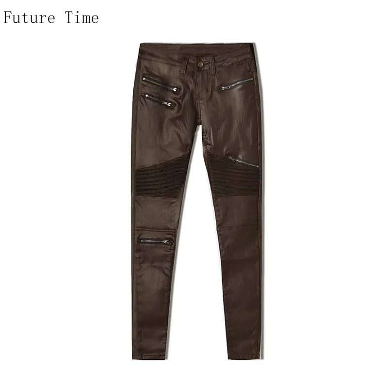 2017 Women Coated Jeans Brown Spliced Multi Fake Zipper Low Waist Pencil Pants Skinny Stretched Sexy Faux PU Leather Jeans NZ220
2017 Women Coated Jeans Brown Spliced Multi Fake Zipper Low Waist Pencil Pants Skinny Stretched Sexy Faux PU Leather Jeans NZ220