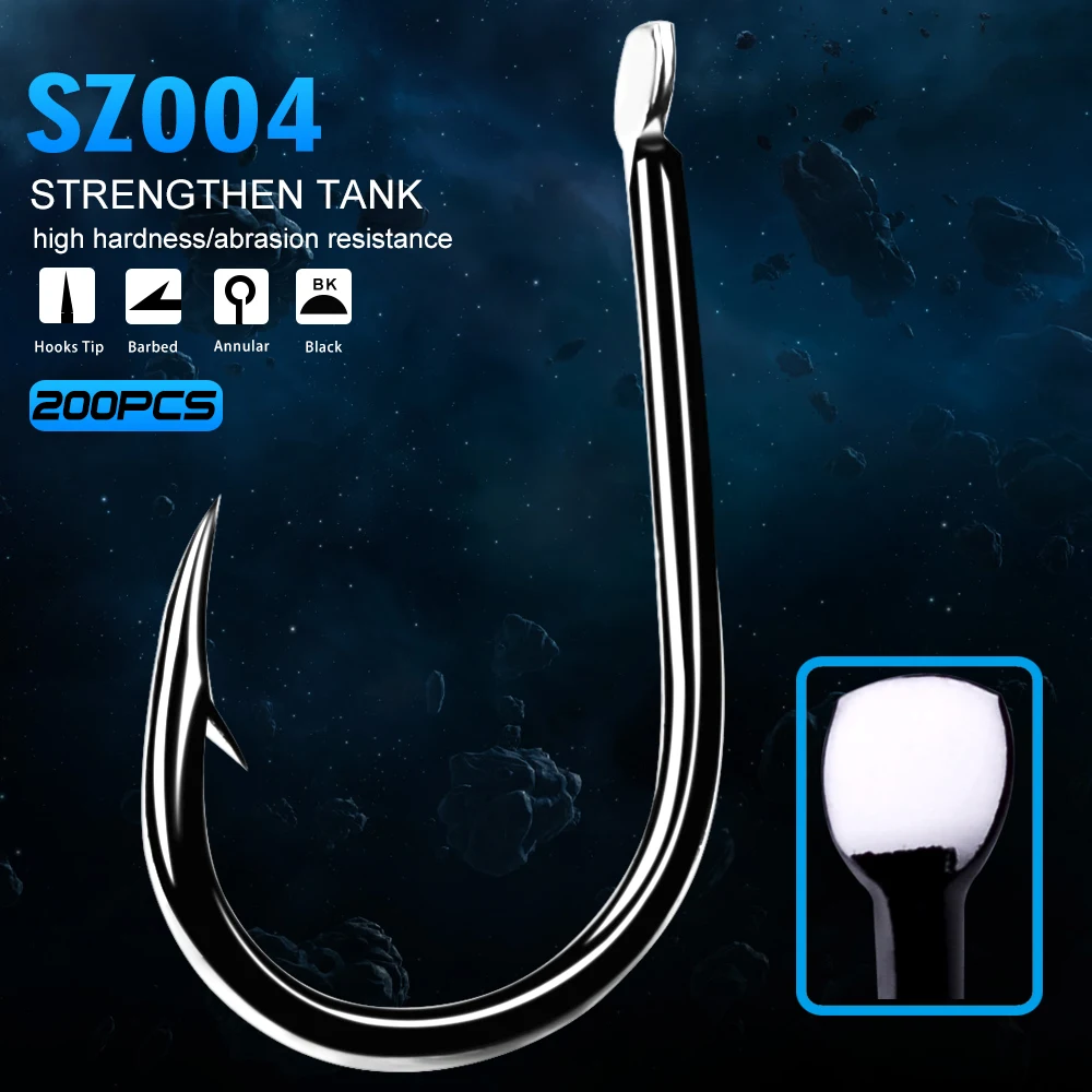 200pcs/lot Fishing Hook 1#-15# Fishing Tackle Black Color Jig Big Hook Treble Hooks SZ004 Single Hook
200pcs/lot Fishing Hook 1#-15# Fishing Tackle Black Color Jig Big Hook Treble Hooks SZ004 Single Hook
