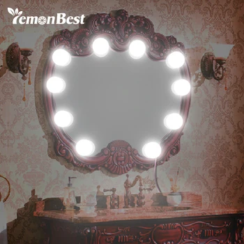 Hollywood Style Led Make up Vanity Mirror 10-Bulb light Stepless Dimmable Touch Control Waterproof DIY dressing table Light
Hollywood Style Led Make up Vanity Mirror 10-Bulb light Stepless Dimmable Touch Control Waterproof DIY dressing table Light