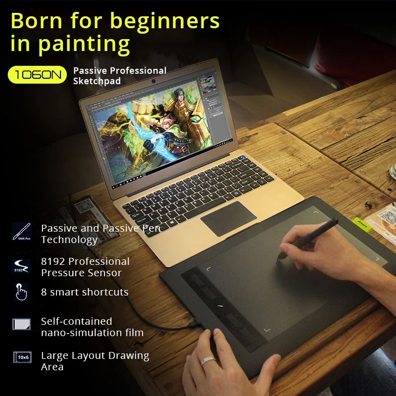 1060N Digital Plate Hand-drawn Plate Computer Painting Plate Animation PS Professional Edition Electronic Mouse Drawing Plate
1060N Digital Plate Hand-drawn Plate Computer Painting Plate Animation PS Professional Edition Electronic Mouse Drawing Plate