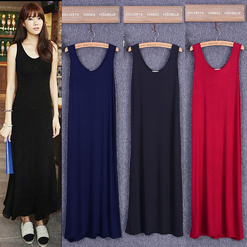Summer Women Long Dress Ankle-Length Sleeveless Modal Home Gown Streetwear Vestidos
Summer Women Long Dress Ankle-Length Sleeveless Modal Home Gown Streetwear Vestidos