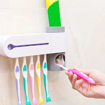 New Automatic Bathroom Supplies Antibacterial UV Light Toothbrush Sterilizer Toothpaste Dispenser
New Automatic Bathroom Supplies Antibacterial UV Light Toothbrush Sterilizer Toothpaste Dispenser