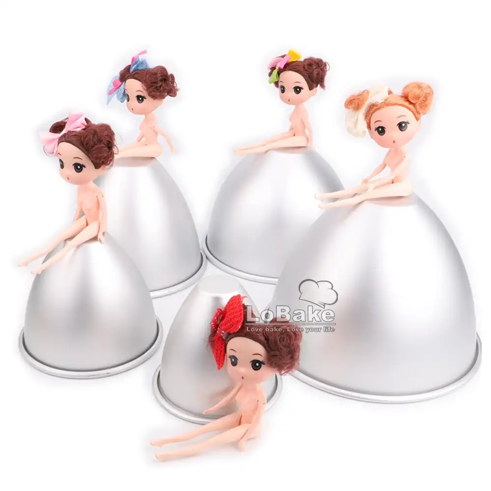4 5 6 7 8 Inches Princess Doll Girl S Skirt Cake Mold Aluminium