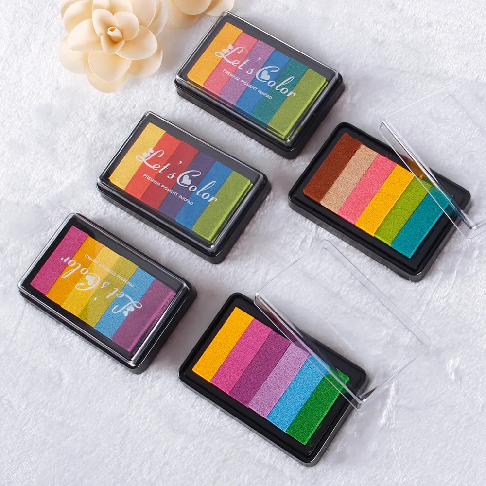6 Gradient Color DIY Gradient Color ink Pad Multicolour Inkpad Stamp Decoration Fingerprint Scrapbooking Accessory #228659
6 Gradient Color DIY Gradient Color ink Pad Multicolour Inkpad Stamp Decoration Fingerprint Scrapbooking Accessory #228659
