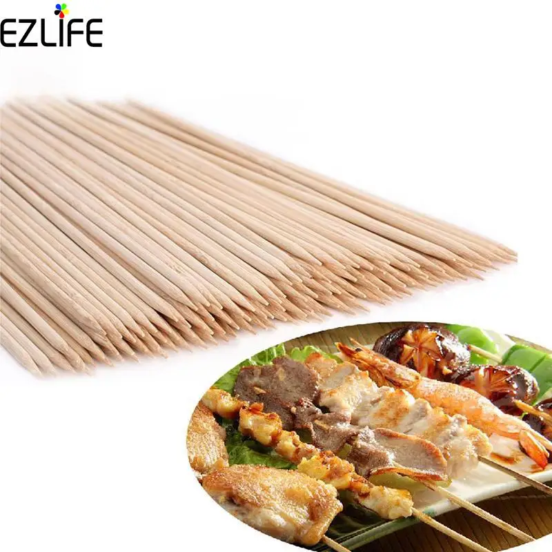 

Bbq Bamboo Skewers Grill Shish Kabob Wood Sticks Barbecue Bbq Tools Churrasco Grill Accessories 1 Pack LPT6693