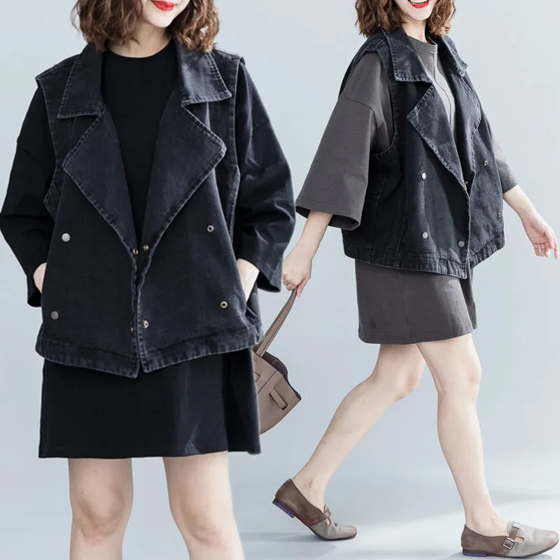 BIG SIZE 4XL Spring Autumn Women Fashion Denim Jean Outerwear Tops Ladies Female Plus Large Loose Cardigans Tank Vest Coat
BIG SIZE 4XL Spring Autumn Women Fashion Denim Jean Outerwear Tops Ladies Female Plus Large Loose Cardigans Tank Vest Coat