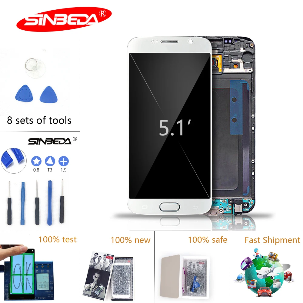 5.1"Super AMOLED For SAMSUNG GALAXY S7 LCD Display Touch Screen Digitizer G930A G930F SM-G930F with Frame For S7 Screen
5.1"Super AMOLED For SAMSUNG GALAXY S7 LCD Display Touch Screen Digitizer G930A G930F SM-G930F with Frame For S7 Screen