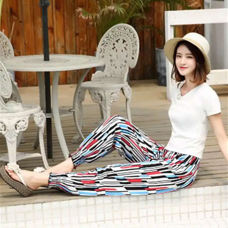 Plus Size 2XL Cotton Linen Harem Pants Trousers Women Vintage Print Slim Casual Elastic High Waist Cargo Radish Pants Women 2019
Plus Size 2XL Cotton Linen Harem Pants Trousers Women Vintage Print Slim Casual Elastic High Waist Cargo Radish Pants Women 2019