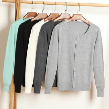 Women Knitting Cardigan Coat Autumn Spring O-Neck Full Sleeve Knit Basic Soft Sweater Outwear Female Tops
Women Knitting Cardigan Coat Autumn Spring O-Neck Full Sleeve Knit Basic Soft Sweater Outwear Female Tops