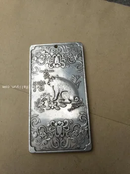 Rare Old QingDyansty silver pig Statue / Sculpture,Free shipping
Rare Old QingDyansty silver pig Statue / Sculpture,Free shipping