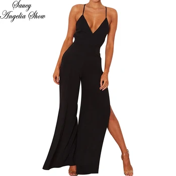 SAUCY ANGELIA Rompers Womens Jumpsuit Sexy Deep V Bodysuit Loose Wide Cut Open Legs Party Overalls Femme Hollow Out Playsuits
SAUCY ANGELIA Rompers Womens Jumpsuit Sexy Deep V Bodysuit Loose Wide Cut Open Legs Party Overalls Femme Hollow Out Playsuits