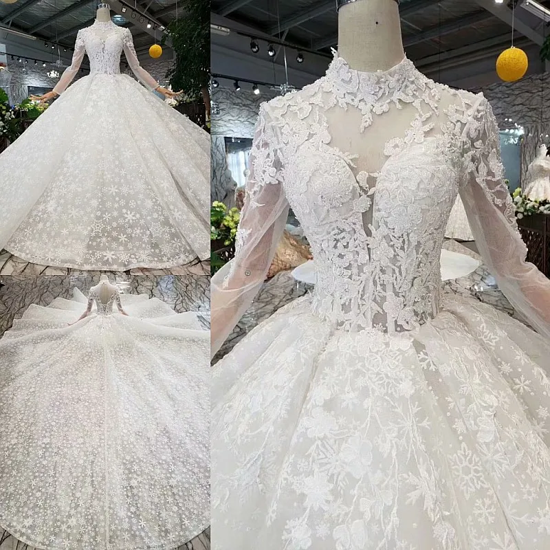 SSYFashion Luxury White Wedding Dress Bride Long Sleeve Court Train Lace Appliques Beading Long Wedding Gown Vestidos De Novia
SSYFashion Luxury White Wedding Dress Bride Long Sleeve Court Train Lace Appliques Beading Long Wedding Gown Vestidos De Novia