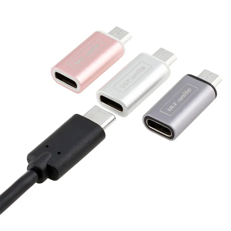 Aluminum alloy shell usb font b type c b font female to micro usb male adapter