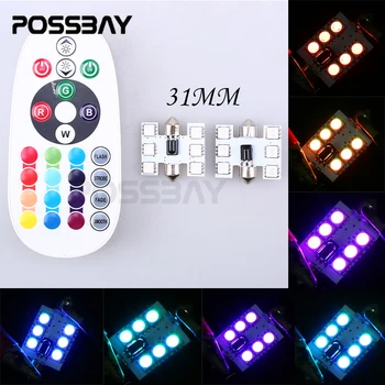 POSSBAY Universal Car Interior RGB LED Dome Reading Light 31MM SMD 5050 Flash/Strobe/Fade/Smooth Modes Lamp With Remote Control
POSSBAY Universal Car Interior RGB LED Dome Reading Light 31MM SMD 5050 Flash/Strobe/Fade/Smooth Modes Lamp With Remote Control