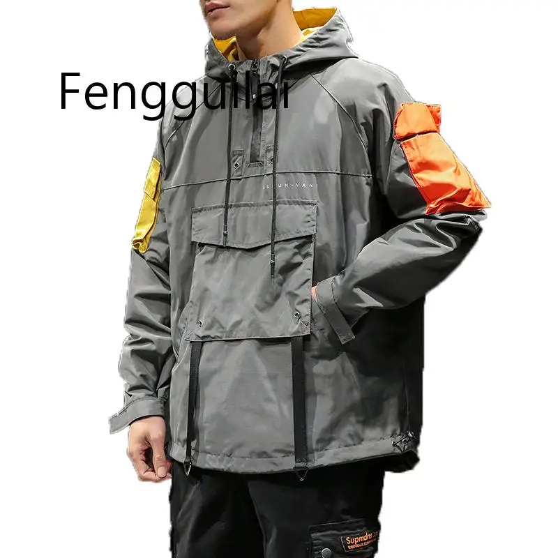 Autumn Hip Hop Hooded Patchwork Mens Jacket Coat Male Hoodies coats 2019 Men Black Couple Streetwear Hoody bomber jacket M-5XL
Autumn Hip Hop Hooded Patchwork Mens Jacket Coat Male Hoodies coats 2019 Men Black Couple Streetwear Hoody bomber jacket M-5XL