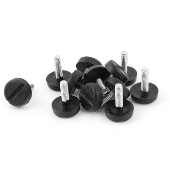 Anti-slip Adjustable Furniture Levelling Feet M6 x 20mm Thread 12 pcs