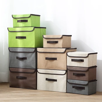 2 Pcs/ Set Storage Box with Lid and Handle Foldable Storage Basket Non-Woven Fabric Household Clothes Toy Storage Box Organizer
2 Pcs/ Set Storage Box with Lid and Handle Foldable Storage Basket Non-Woven Fabric Household Clothes Toy Storage Box Organizer