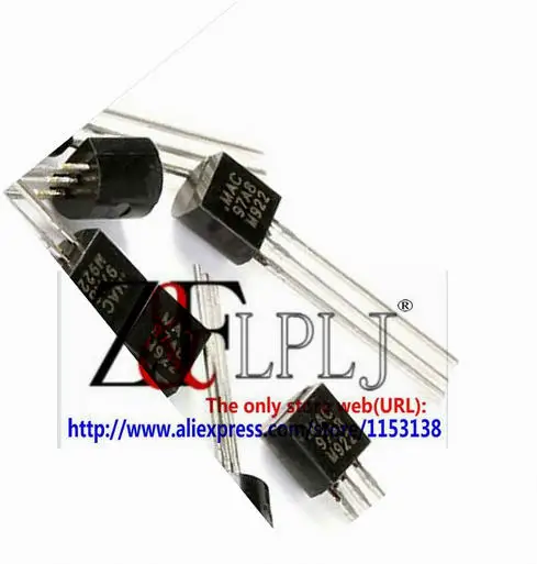 MAC97A8 MAC 97A8 TO-92 Sensitive Gate Triacs Silicon Bidirectional Thyristors 100PCS/LOT
MAC97A8 MAC 97A8 TO-92 Sensitive Gate Triacs Silicon Bidirectional Thyristors 100PCS/LOT
