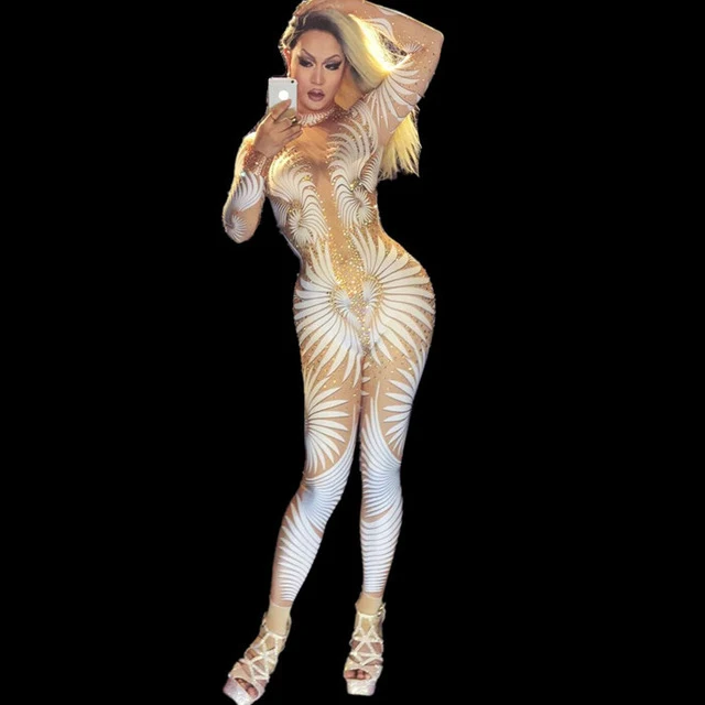 Sexy Geometric patterns Jumpsuit Sparkly Stones Bodysuit Stage Wear Women's Celebrate Female Singer Crystals party dance Costume
Sexy Geometric patterns Jumpsuit Sparkly Stones Bodysuit Stage Wear Women's Celebrate Female Singer Crystals party dance Costume