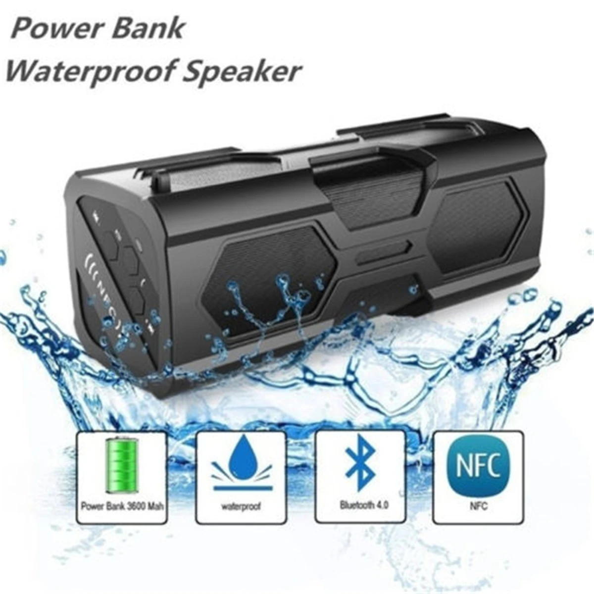 Fashion Portable Three Proofings Wireless 4.0 Outdoor Bluetooth Speaker Power Bank Bass Subwoofer Waterproof
Fashion Portable Three Proofings Wireless 4.0 Outdoor Bluetooth Speaker Power Bank Bass Subwoofer Waterproof