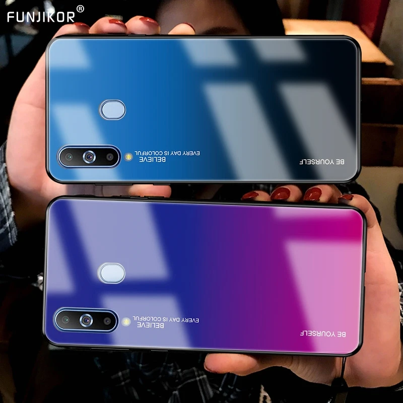 Роскошный градиентный чехол из закаленного стекла для Samsung Galaxy M40 SM-M405F/DS M 40 M405FN