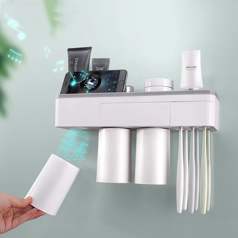 Magnetic Adsorption Inverted Toothbrush Holder Set Bathroom Wall mounted Toothbrush Accessory Shelf Rack
Magnetic Adsorption Inverted Toothbrush Holder Set Bathroom Wall mounted Toothbrush Accessory Shelf Rack