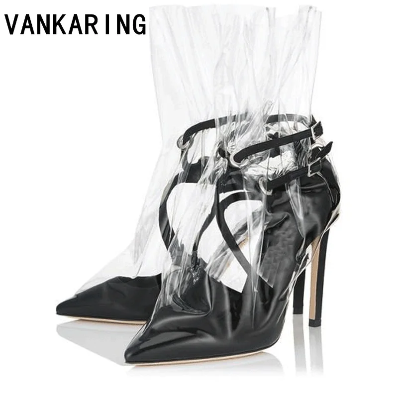 summer sandals sexy PVC transparent gladiator sandals cross strappy pointed toe shoes clear thin high heels women ankle boots
summer sandals sexy PVC transparent gladiator sandals cross strappy pointed toe shoes clear thin high heels women ankle boots