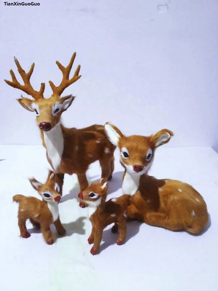 Deers из полиэтилена и натурального меха искусственный sika deer one для всей семьи 4 шт.