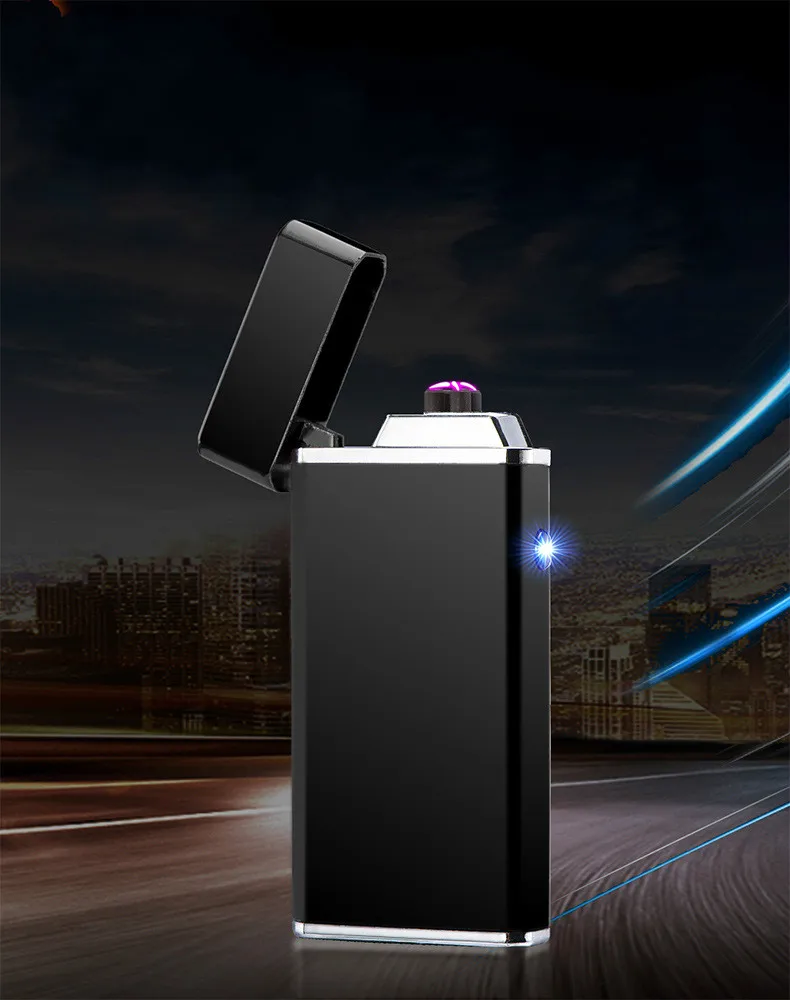 Metal Windproof Electronic Lighter Double Arc Usb Charging Electric Plasma Pulse for Smke Pipe Cigarette Cigar Hookah Shisha
Metal Windproof Electronic Lighter Double Arc Usb Charging Electric Plasma Pulse for Smke Pipe Cigarette Cigar Hookah Shisha