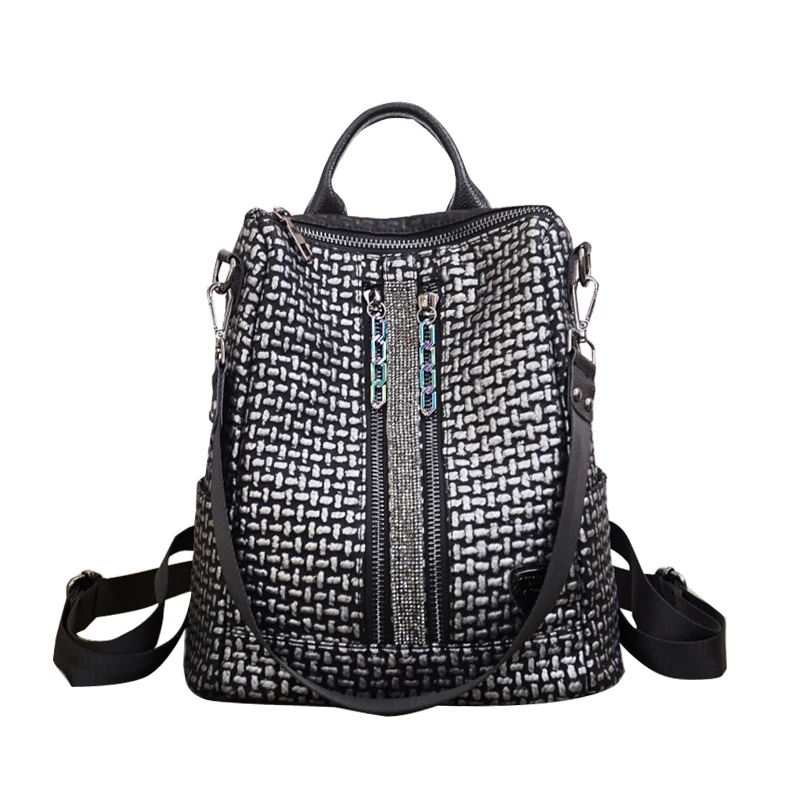 Women Soft Leather Backpacks Vintage Female Shoulder Bag Double Zipper Design Travel Lady Bagpack Mochilas School Bags For Girls
Women Soft Leather Backpacks Vintage Female Shoulder Bag Double Zipper Design Travel Lady Bagpack Mochilas School Bags For Girls