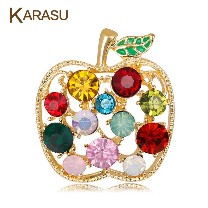 KARASU Hollow Rhinestones Apple Brooches for Women Girls Crystal Brooch Pins Accessories Fashion Jewelry
KARASU Hollow Rhinestones Apple Brooches for Women Girls Crystal Brooch Pins Accessories Fashion Jewelry