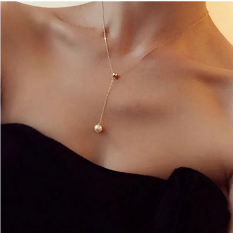 G.YCX Long Sexy Baroque Pearl Necklace Pendant Adjustable Stainless Steel Gold Silver Necklace for Women Wedding Party Jewelry
G.YCX Long Sexy Baroque Pearl Necklace Pendant Adjustable Stainless Steel Gold Silver Necklace for Women Wedding Party Jewelry
